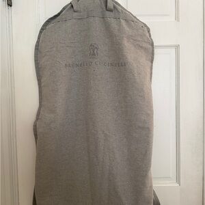 Brunello Cucinelli Taupe Gray Logo Garment Cover